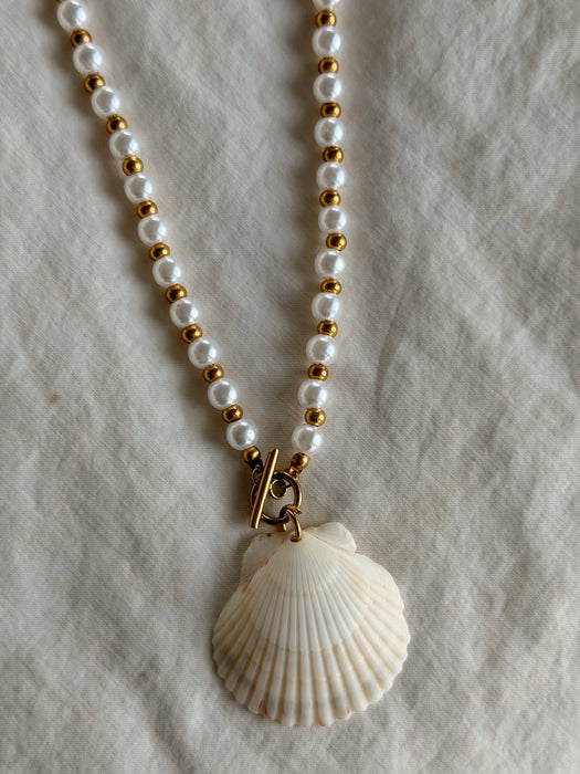Pearl + Gold Beaded