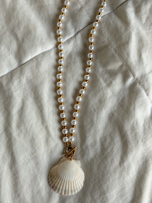 Pearl + Gold Beaded