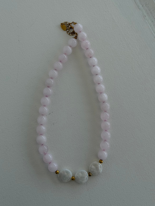 Pink + Pearl choker