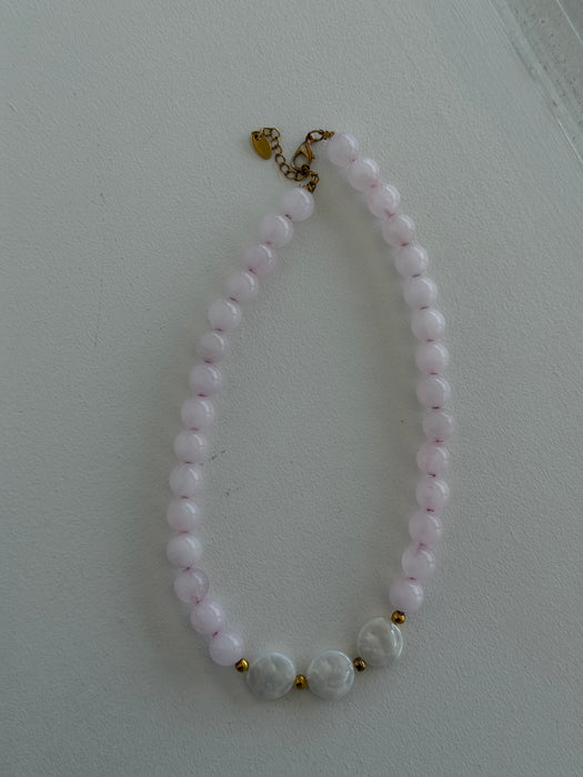 Pink + Pearl choker