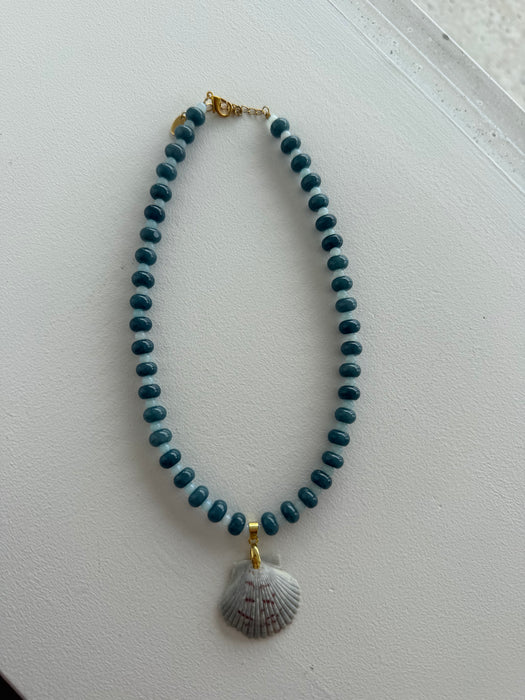 Two Toned Blue Beaded