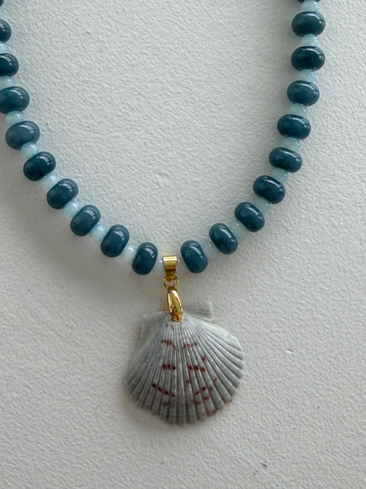 Two Toned Blue Beaded